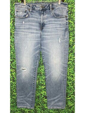 American Eagle AirFlex+ Move Free Slim Straight Distressed Jeans Men’s 34x30